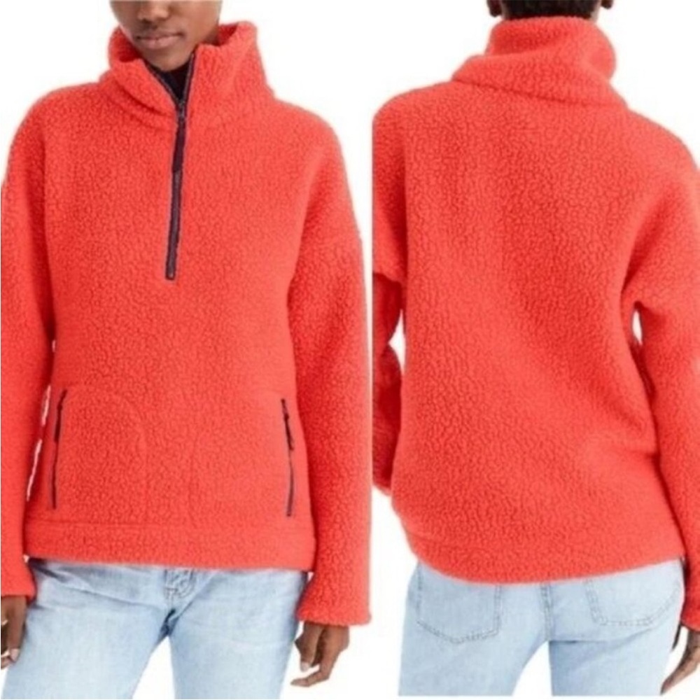 J.Crew Polartec fleece half-zip pullover jacket in red - Picture 7 of 7